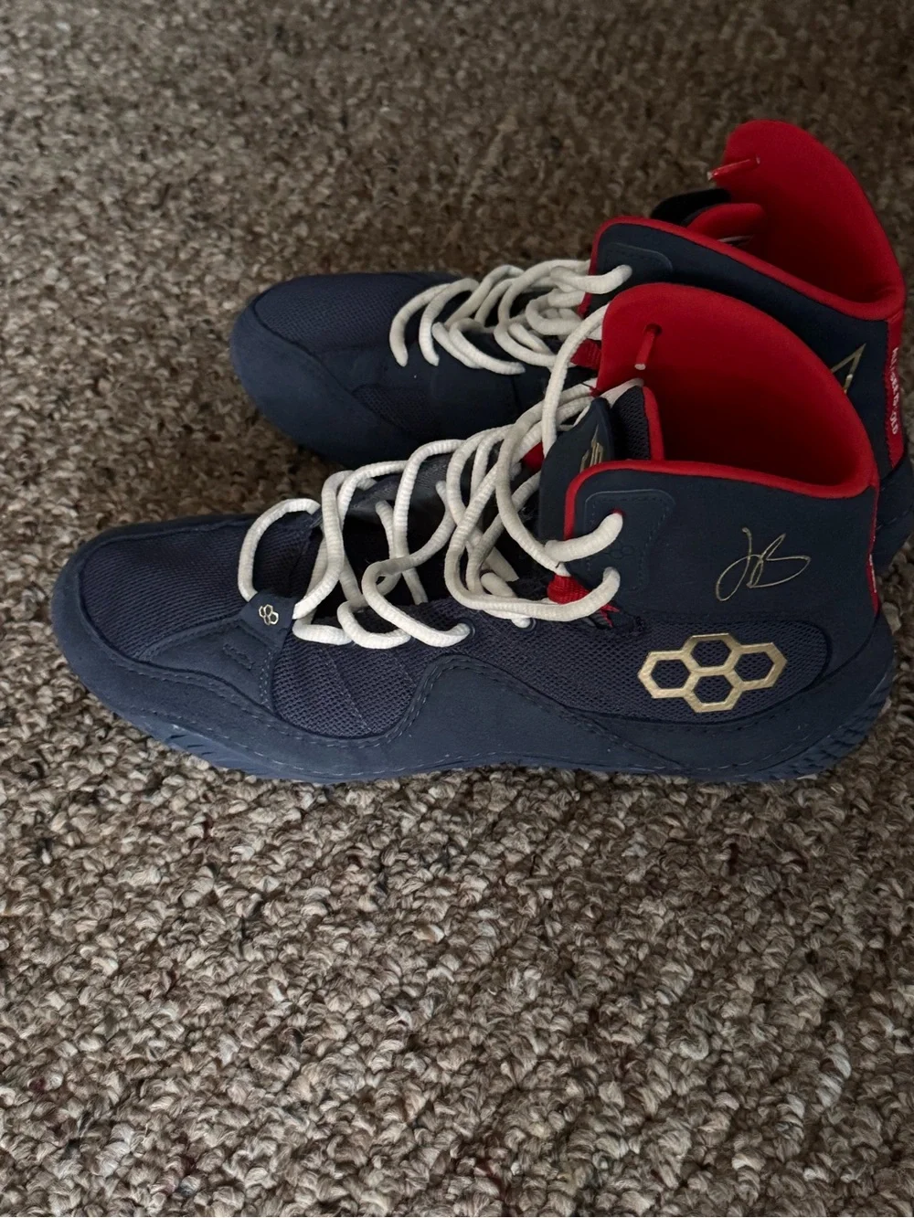 JB1 ADULT WRESTLING SHOES - NAVY